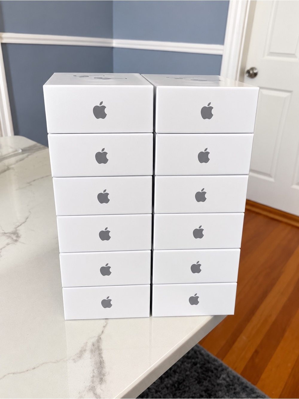 Apple White Accessory Storage Boxes - Stackable Organizer Set
